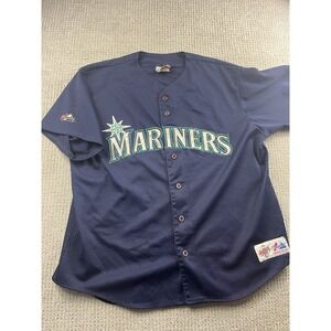 Vintage Seattle Mariners Majestic Diamond Collection Authentic Jersey Men XL USA